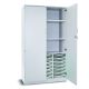 21 Single Tray Storage Cupboard Grey Clear
