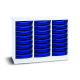 24 Single Premium Tray Unit White Blue
