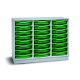 24 Single Premium Tray Unit Grey Green