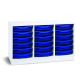 18 Single Premium Tray Unit White Blue