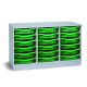 18 Single Premium Tray Unit Grey Green