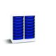 16 Single Tray Unit White Blue