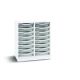 16 Single Tray Unit White Clear