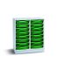 16 Single Tray Unit Grey Green
