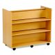 Library Unit with 3 Angled  & 3 Horizontal Shelves Beech