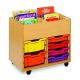 4 Bay Kinderbox Maple Deep Tray Tangerine