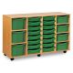 16 Single, 4 Double, 3 Triple Tray Unit Green