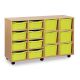 8 Double & 6 Triple Tray Unit Beech Lime