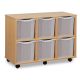 6 Quad Tray Unit Beech Clear