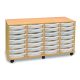 28 Single Tray Unit Beech Clear