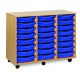 24 Single Tray Unit Beech Blue