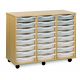 24 Single Tray Unit Beech Clear