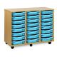 24 Single Tray Unit Beech Cyan