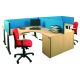Desktop Screen Wave H400-600 x W1600mm Royal
