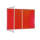 Tamperproof Noticeboard H1200 x W2400mm Red