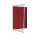 Tamperproof Noticeboard H1200xW900mm Burgundy