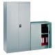Metal Double Door Cupboard with 3Shelves H1806mm Light Grey
