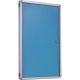 Accents FlameShield Lockable Noticeboard H900x600mm Light Blue