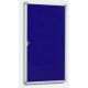 Side Lockable Noticeboard H900xW600mm Blue