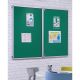 Side Lockable Noticeboards H1200xW1800mm Green
