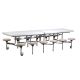 Primo Rectangular Mobile Folding Table 12 Beech Stools