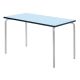 Rectangular Charcoal Edge Soft Blue H71xW110xD55cm