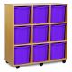 9 Quad Tray Beech Unit Purple Trays
