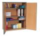 Coloured Edge Beech Cupboard H1268mm Metal Blue