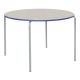 Crush Bent Circular PU Edge Table 100x H46cm Ailsa Top Blue Edge