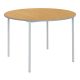 Fully Welded Circ PU Edge 530mm Beech Top Light Grey Edge