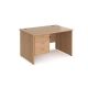 Maestro 25 Panel Three Drawer Desk W1800mm Beech