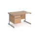 Contract 25 Two Drawer Desk W1200mm Beech