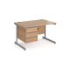 Contract 25 Three Drawer Desk W1200mm Beech