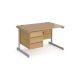 Contract 25 Three Drawer Desk W1200mm Oak
