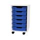 Premium 6 Shallow Tray White Unit Blue