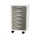 Premium 6 Shallow Tray White Unit Clear