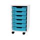 Premium 6 Shallow Tray White Unit Cyan