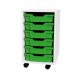 Premium 6 Shallow Tray White Unit Green