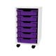 Premium 6 Shallow Tray White Unit Purple