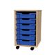 Premium 6 Shallow Tray Oak Unit Blue