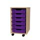 Premium 6 Shallow Tray Oak Unit Purple