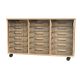 Premium 18 Shallow Tray Oak Unit Clear