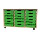 Premium 18 Shallow Tray Oak Unit Green