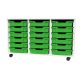 Premium 18 Shallow Tray White Unit Green