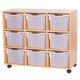 Premium 9 Extra Deep Tray Beech Unit Clear