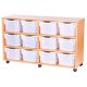 Premium 12 Extra Deep Tray Beech Unit Clear
