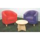 Tub Chair Set with Low Table Scarlet