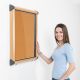 Shield Exterior Wall Mounted Showcase 750x537mm Wood Effect Frame Natural