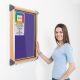 Shield Exterior Wall Mounted Showcase 750x537mm Wood Effect  Frame Purple
