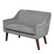 Wild Wood Children's Velvet Sofa Grey